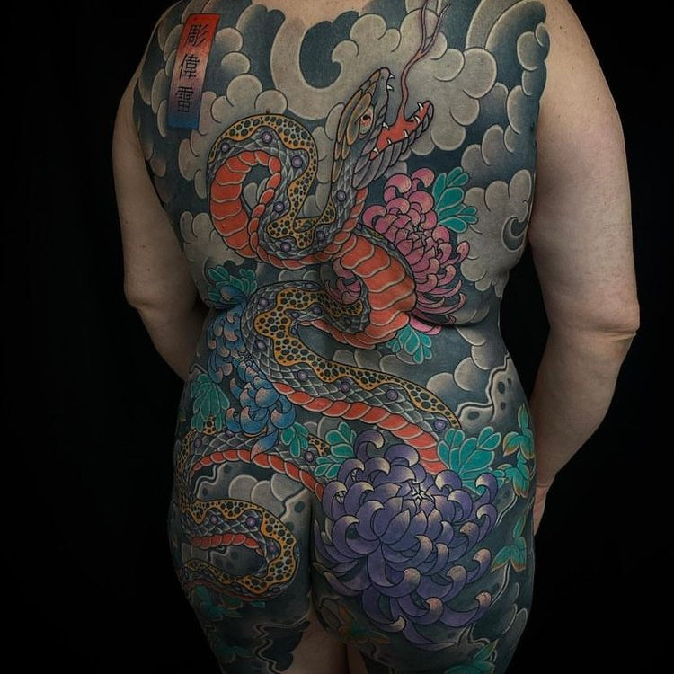Japanese Backpiece Tattoos for Women